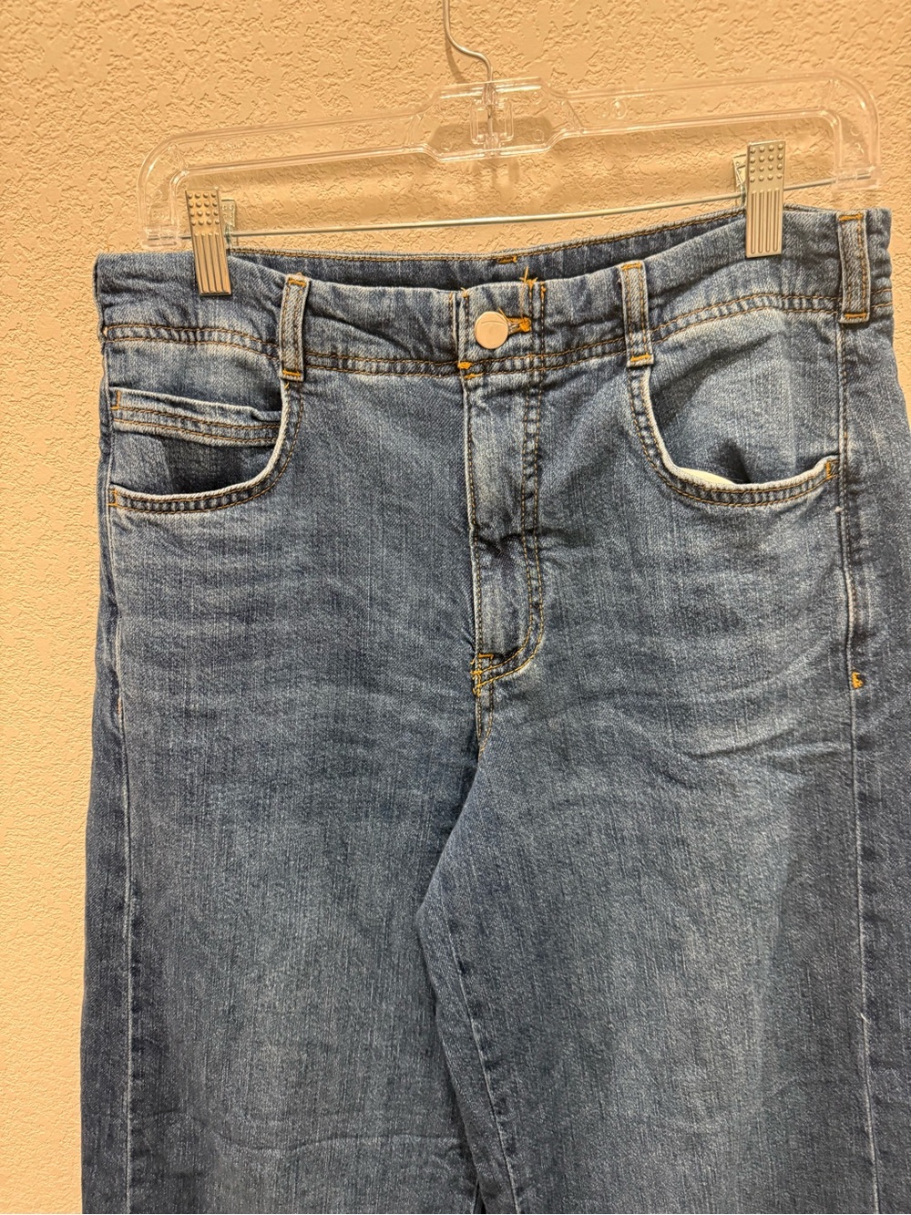 PILCRO ANTHROPOLOGIE High-Rise Wide Leg Women Jeans in Medium Blue - Picture 4 of 7